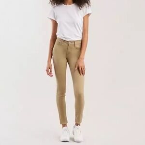 Levi's 710 Super Skinny Beige Khaki Jeans - Size 27